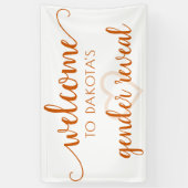 Banderoles Accueil simple | Automne Orange Heart Editable (Vertical)