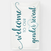 Banderoles Accueil simple | Coeur Aqua Turquoise Customisé (Vertical)