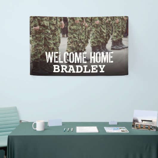 Banderoles Accueil | Soldat militaire (Salon professionnel)