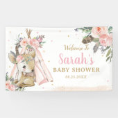 Banderoles Accueil Tribal de Cerf Boho en bois mignon Context (Horizontal)