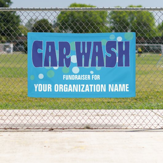 Banderoles Activité de collecte de fonds de lavage de voiture (En situation)