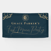 Banderoles Ado Fille Céleste Bleu Première Lune (Horizontal)