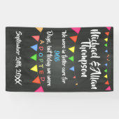 Banderoles Adoption de coutume de signe d'accueil (Horizontal)