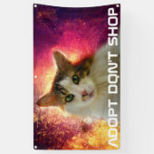 Banderoles Adorable Cute Calico Chat (Vertical)