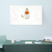 Banderoles Adorable Éffrayant Golden Retriever Ghost Classic  (Salon professionnel)