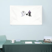 Banderoles Adorable Halloween Duo Friendly Ghost et Black Ca (Salon professionnel)