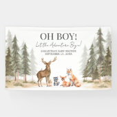 Banderoles Adventure Begin Woodland Animals Baby Shower (Horizontal)