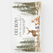 Banderoles Adventure Begin Woodland Animals Baby Shower (Vertical)