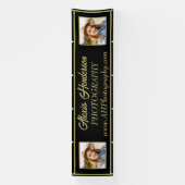 Banderoles Affichage Booth Photo/Logo Jaune Et Noir (Verticale)