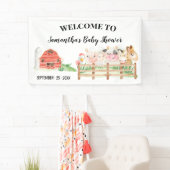 Banderoles Affiche de bienvenue Baby shower ferme Bébé Animau (En situation)
