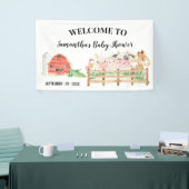 Banderoles Affiche de bienvenue Baby shower ferme Bébé Animau (Salon professionnel)