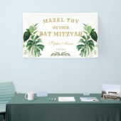 Banderoles Affiche de bienvenue Bat mitzvah Tropical Foliage  (Salon professionnel)