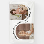 Banderoles Affiche de bienvenue d'anniversaire conjointe phot (Vertical)