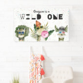 Banderoles Affiche de bienvenue d'anniversaire Dinosaur moder (En situation)