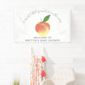 Banderoles Affiche de bienvenue de Baby shower de petite pêch (En situation)