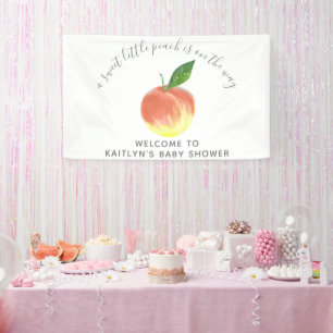 Banderoles Affiche de bienvenue de Baby shower de petite pêch