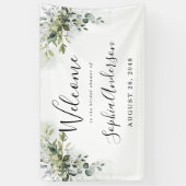 Banderoles Affiche de bienvenue de Fête de l'mariée Dusty Blu (Vertical)