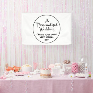 Banderoles Affiche de bienvenue de mariage personnalisée 2,5'