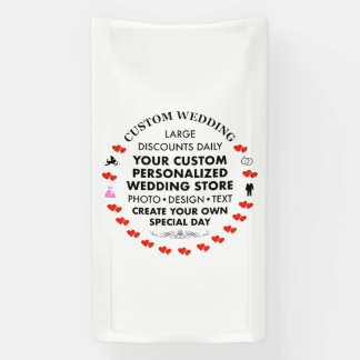 Banderoles Affiche de bienvenue de mariage personnalisée 3' x