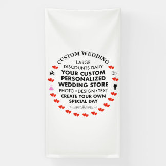 Banderoles Affiche de bienvenue de mariage personnalisée Bann