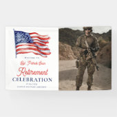 Banderoles Affiche de bienvenue de retraite de l'armée améric (Horizontal)