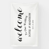Banderoles Affiche de bienvenue mariage avec élégant script n (Verticale)