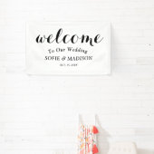 Banderoles Affiche de bienvenue mariage avec élégant script n (Insitu)