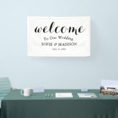 Banderoles Affiche de bienvenue mariage avec élégant script n (Salon professionnel)
