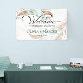 Banderoles Affiche de bienvenue Mariage de l'aquarelle de cor (Salon professionnel)