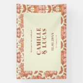 Banderoles Affiche de bienvenue Mariage inspirée les années 7 (Verticale)