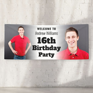Banderoles Affiche de bienvenue personnalisée 16e anniversair