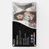 Banderoles AFFICHE de STUDIO de PIERCING corporel Signe (Verticale)