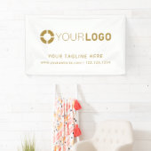 Banderoles Affiche des événements du logo de la société perso (En situation)