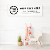 Banderoles Affiche des événements du logo de la société perso (En situation)