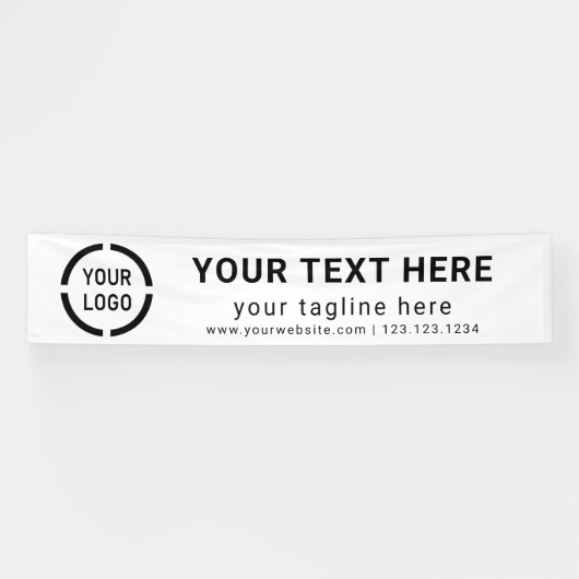 Banderoles Affiche des événements du logo de la société perso (Horizontal)