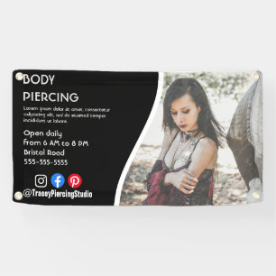 Banderoles AFFICHE SALON DE PIERCING pancarte