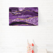 Banderoles Agate Violet violet or Parties scintillant Géode N (Insitu)