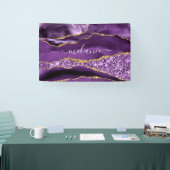 Banderoles Agate Violet violet or Parties scintillant Géode N (Salon professionnel)