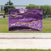 Banderoles Agate Violet Violet Or Parties scintillant Votre n (Insitu)