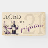 Banderoles Âgé à la perfection 21e anniversaire (Horizontal)