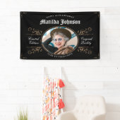 Banderoles Âgé à la perfection 90e Anniversaire Black Gold Cl (En situation)