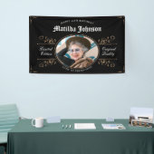 Banderoles Âgé à la perfection 90e Anniversaire Black Gold Cl (Salon professionnel)