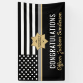 Banderoles Agent correctionnel Fin Silver Line Retraite (Vertical)