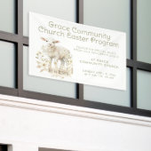 Banderoles Agneau neutre | Invitation du programme de Pâques (Bâtiment extérieur)