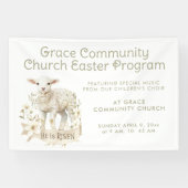 Banderoles Agneau neutre | Invitation du programme de Pâques (Horizontal)