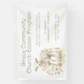 Banderoles Agneau neutre | Invitation du programme de Pâques (Verticale)