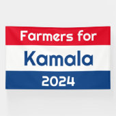 Banderoles Agriculteurs pour Kamala Harris 2024 Énorme (Horizontal)