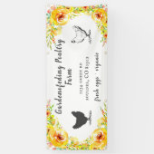 Banderoles Agritourisme Floral de printemps jaune (Vertical)