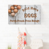 Banderoles Agritourisme OEufs De Gamme Libre Vendu Ici Banniè (En situation)