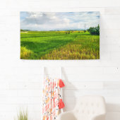 Banderoles Agriturisole de riz vert Vinyle (En situation)